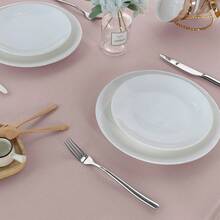 Rectangle Tablecloth 54x78 Inch Tablecloth Stain And Wrinkle Resistant Washable Polyester Table Cloth, Decorative Fabric Table Cover For Dining Table, Buffet Parties And Camping Blush - Multicolor - View 6