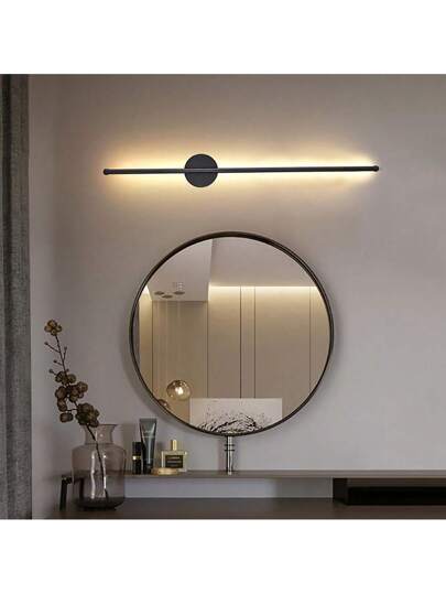 1pc Rechargeable LED Wand Lamp, Remote Control, 50cm Zwart Aluminum, Removable Wireless Bedside Light, Bedroom Living Room Restaurant Corridor Hallway Interior Fixture view 10