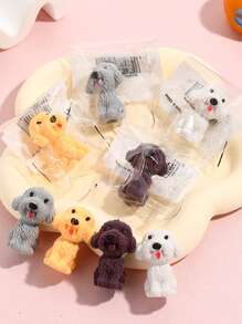 Inko 8 piezas de gomas de borrar 3D lindas de perro, gomas de borrar de caucho sintético para la punta del lápiz, pequeñas y divertidas, desmontables, adecuadas para escritorio de estudiante, gomas de borrar de mascotas, regalo para la clase para niños, regalos de fiesta