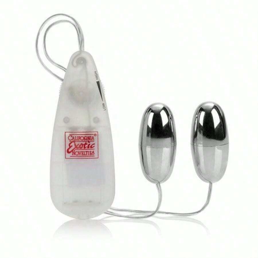 Dual Double Silver Bullet Egg Clit Climax Vibe Couple Lover Foreplay Sex Toy