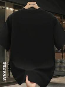 Black Solid T-Shirt with Graphic Print Al Trabajo Y Al Culo Se Les Da Duro for Casual Wear, 100% Cotton Unisex Design, Perfect for Daily Gifting, New Summer 2025 Collection - Negro - Ver 3