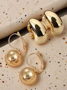 1 par de brincos elegantes em formato de lágrima, estilo francês de luxo, brincos de cobre sem piercing, uso diário e para festas, presente feminino para o Dia dos Namorados, acessório para todas as estações