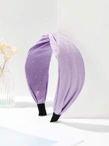 Material textil casual din poliester (poliester), culoare solidă, bandă de păr, diademă, cerc de păr