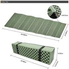 Almohadilla a prueba de humedad, colchón de tienda, tapete de tienda, colchón de espuma para camping, tapete de picnic plegable, cojín compacto suave, mochila plegable - Verde - Ver 4