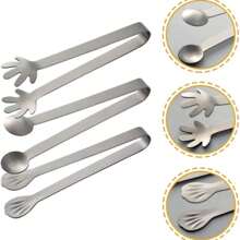 4/3/2/1 Piece(S) Stainless Steel Kitchen Tongs, Multi-Purpose Vegetable, Meat, Bread, Cooking, Barbecue Clips Suitable For Party, Buffet