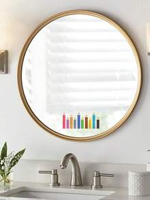 1 Pieza Pegatina de pared de crayón de pintura de colores, Pegatinas de PVC, Adecuado para decoración de pared del hogar, Temporada escolar, Decoración de embellecimiento, Pegatinas de pared autoadhesivas - Multicolor - Ver 4