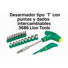 Desarmador tipo "T" con puntas y dados intercambiables 3686 Lion Tools - Verde Lima - Ver 4