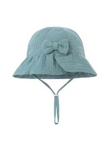 1 件 [1-2 岁] 婴儿亲肤柔软渔夫帽，幼儿可爱蝴蝶结设计太阳帽，多种颜色可选，吸湿排汗，防晒，防风，适合日常休闲穿着和户外使用 - 1PC - 查看 11