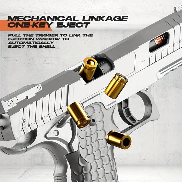 100 Bullets, 12 Shell Casings, And 2 Magazines Of Soft Bullet Guns, Toy Pistols, New Pistols, Indoor And Outdoor Sports Shooting Games, Birthday And Christmas Gifts