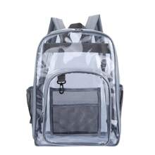 Mochila de PVC transparente y ligera a prueba de agua, de gran capacidad 20L, mochila estudiantil de diseño casual