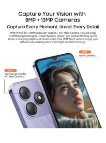 Blackview Blackview WAVE 8 Smartphone 4GB+256GB Global Version 6.56-Inch 720*1612 Resolution Display Unisoc T606 CPU 5000mAh Battery 10W Charge 13M Rear Camera 8MP Front Camera