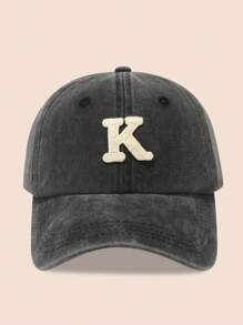 1 pieza Gorra de béisbol con 26 letras para niños, sombrero de sol lavado para niños/niñas pequeños para uso diario, protección UV