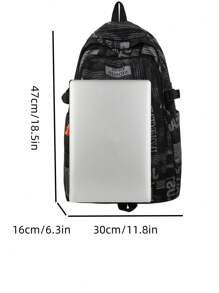 Mochila grande de moda minimalista y versátil para hombres, adecuada para uso casual, viajes, ir a la escuela o al trabajo, con múltiples bolsillos y gran capacidad