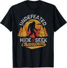 Bigfoot Hide And Seek Champion Shirt Sasquatch Tee Men Kids Cotton T-Shirt - Black - View 1