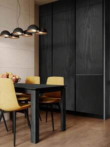 1Roll PVC Waterproof Self Adhesive Wallpaper Wall In Rolls Furniture Cabinets Vinyl Decorative Film Wood Grain Stickers For Home Decor Wood Grain Wallpapers For Door Wardrobe Cupboard Table Furniture Waterproof Self Adhesive Stickers Home Decor Film Kitchen Accessories Kitchen Room Decor Wall Decor Wall Paper Wall Stickers - Black - View 4