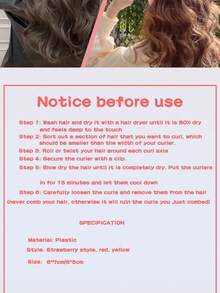 懒散睡眠草莓造型海绵卷发器、柔软卷发棒、方便易用的卷发器、返校、旅行度假必需品、女士发饰、卷发、卷发器、卷发筒、无热卷发、无热卷发、卷发器、卷发产品、卷发、卷发筒、卷发器、卷发工具、无热卷发器、头发、配饰、美发产品、美发工具、美发用品、护发、卷发刷、理发器、理发配件、美发设备