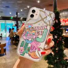 1 Piece Desert Denim Pattern Non-Slip Phone Case For IPhone Series Including IPhone 15/Plus/Pro/Pro Max, 14/Plus/Pro/Pro Max, 13/Pro/Pro Max, 12/Pro/Pro Max, 11/Pro/Pro Max - Stylish And Durable - White - View 5