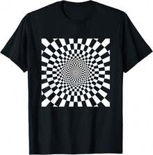 Optical Illusion - Funny Optical Illusion Design Gift Soft T-Shirt - Black - View 1