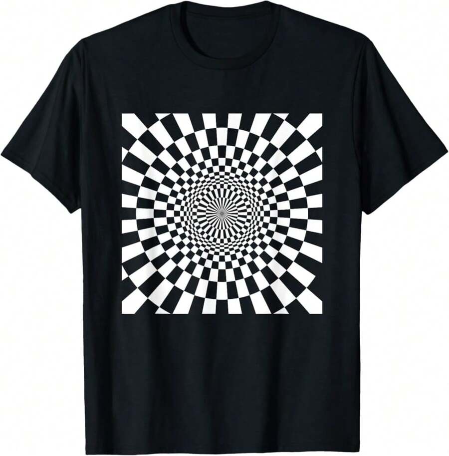 Optical Illusion - Funny Optical Illusion Design Gift Soft T-Shirt - Black - View 1