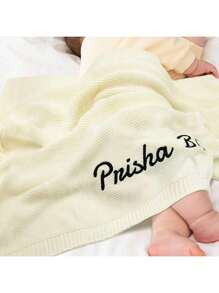 Manta bordada personalizada con nombre, manta de bebé personalizada, manta tejida con nombre personalizado en color, mantas de bebé personalizables para niñas/niños, regalos de cumpleaños para niños pequeños, regalos para baby shower, regalos para bebés niña, el primer regalo para su hijo, aniversario, artículos esenciales para bebés recién nacidos, regalos perfectos, amigos, familia, duradera, transpirable, ligera, lavable, divertida, linda, amor, suave, cómoda, elegante, simple, personalizada, única, regalos ideales para él, regalos ideales para ella, él, ella, novio, novia, papá, mamá, familia, amigos, para aniversarios, para el Día de la Madre, para cumpleaños, para el Día de San Valentín, para graduaciones, para el Día del Padre, para bodas, para inauguración de casa, sofá, cama, coche, sala de té, dormitorio, baño, sala de estar, comedor