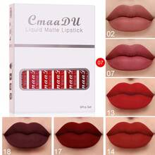 CmaaDu 6pcs Waterproof Liquid Lipstick Set - Nude, Dark Brown & Matte Red Shades | 24-Hour Long-Lasting Lip Gloss | Music Festival Ready | Suitable For All Skin Types - 彩色 - 查看 17