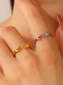 Bague unique minimaliste de la main de Dieu donnant la vie à Adam pour femmes, bijoux de mode et cadeaux, réglable