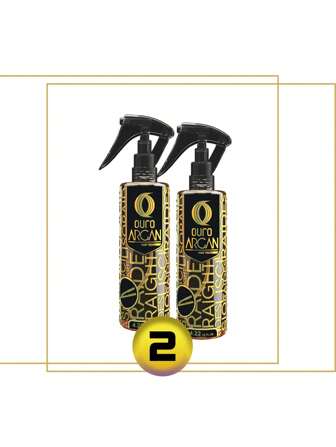 FASHIONITY 2 paquete aceite de argán tratamiento termoprotector OURO para planchado cabello nutrición capilar fórmula hidratante brillo protección calor restauración salud cabello resultados profesionales