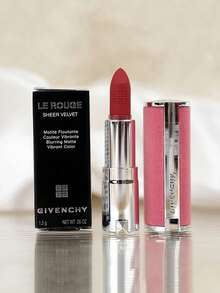 GIVENCHY[Mini]LE ROUGE SHEER VELVET MATTE LIPSTICK #N37 1.5g / Blurring Matte Lipstick / The New Blurring Sheer Matte Lipstick In A Refillable Pink Velvet Case. LIGHTWEIGHT FINISH, LONG-WEAR RESULTS​