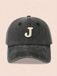 1 pieza Gorra de béisbol con 26 letras para niños, sombrero de sol lavado para niños/niñas pequeños para uso diario, protección UV