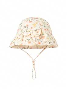 1 件 [1-2 岁] 婴儿亲肤柔软渔夫帽，幼儿可爱蝴蝶结设计太阳帽，多种颜色可选，吸湿排汗，防晒，防风，适合日常休闲穿着和户外使用 - 1PC - 查看 7