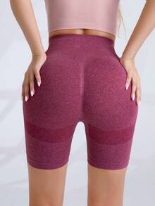 3pcs Women's Yoga Pants, High Elastic Seamless Peach Hip Fit, For Daily Wear, Cycling, Cropped