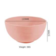 6 Inch Solid Color Plastic Bowl Salad Bowl Wheat Fiber Bowl Children Household Large Bowl Supplies