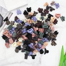 20 Stück zufällige niedliche matte Mini Haarklammern, geeignet als modisches Haarzubehör für den täglichen Gebrauch, Schönheits-Haarklammern im Boho-Stil