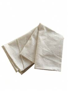 6pcs Square Multi-Purpose Dinner Napkins, Country Style Natural Soft Comfortable Cloth Napkins Suitable For Weddings, Parties, Christmas, Thanksgiving, Daily Use - Beige - View 2