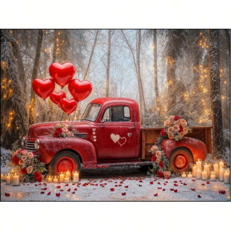 Valentine's Day Photographic Panel Fabric Backdrop 1.50 X 2.20m - FDNA0033 - 查看 1