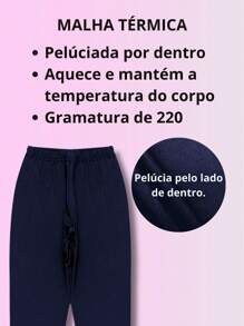 Legging infantil em malha térmica flanelada, quentinha e confortável. cores preto, marinho e bordô