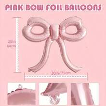 Rosa/Schwarze Schleifen Ballons, Schleifen Party Dekoration für Mädchen und Frauen, rosa Schleife Geburtstagsdekoration, riesige Folie Ballon für Baby-Shower, Braut Verlobung Hochzeit Dekoration, JunggesellinnenAbschied Party Zubehör