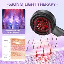 Red Light Therapy Hair Growth Comb, Upgrade 3 In 1 Hair Oil Applicator, Electric Hair Brushes For Hair Growth, Multi-Function Electric Scalp Massager Brush For Adults Women And Men Hair Loss, Hair Thinning & Alopecia Treatment Homeuse, Ipx7 Waterproof