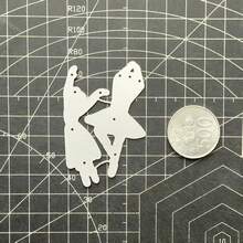 1PC Elegant Dancer Metal Cutting Dies, New Arrival Die Cuts, Embossing Stencils For DIY Crafting Scrapbooking Supplies, Template Mould, Photo Album Decorative Paper Die Cuts For Card - Silver - View 5