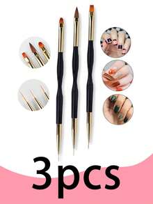 15/22件套粉色美甲工具套装，包含15支美甲笔、1个树脂调色盘、5支双头亚克力硅胶雕刻/点钻笔、美甲工具套装、DIY化妆展示板，适合家庭美甲沙龙使用 - 彩色 - 查看 16