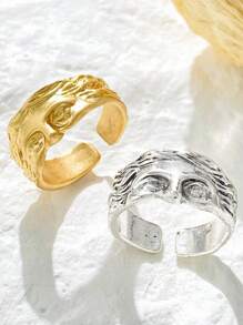 Bague unique minimaliste de la main de Dieu donnant la vie à Adam pour femmes, bijoux de mode et cadeaux, réglable