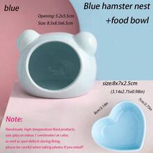 1pc Mini Ceramic Pet Sleeping Nest, Hamster House Cave For Cooling In Summer, Suitable For Baby Hamsters, Roborovskii Hamsters (Product Size: Approx. 8.5x8.5x6.5cm, Entrance Diameter: Approx. 5.2cm) - Multicolor - View 30