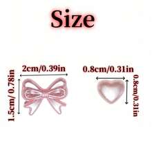 Yiwu Qiyou Accessories Co., LTD 750颗白色心形蝴蝶结亚克力珠，尺寸6-20mm，适用于DIY珠宝手链、手机吊坠和工艺装饰 - 粉色 - 查看 7