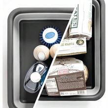 Collapsible Wash Basin - Grey | Portable Dish Tub | Kitchen | Camping | Sink | Home Essentials | Baby Travel | Folding Dish Pan For Maximum Space Saving - Multicolor - View 7