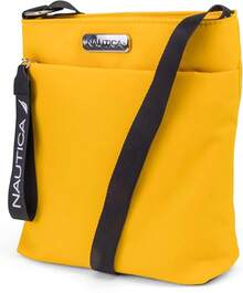 Nautica Diver - Bolso bandolera pequeño de nailon para mujer con correa de hombro ajustable - Soleado (Amarillo) - Ver 8