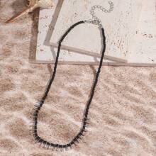 1 pièce Collier + 1 pièce Bracelet Set, Collier pendentif goutte d'eau doré bohème et bracelet, tenue casual pour femmes