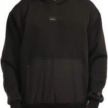 Puma Fleece Lined Casual Loose Fit Hoodie Pullover Sweatshirt - Black - View 5