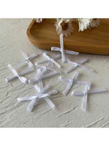 100 件芭蕾风格可爱迷你丝带蝴蝶结，甜美女孩 DIY 服装和发饰装饰材料