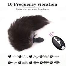 BDSM Fox Tail Anal Butt Plug Vibrator Cosplay Fun Gspot Dildo Sex Toy For Women