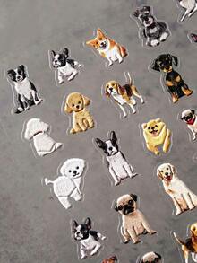 3D可愛小狗美甲貼紙，自粘式DIY美甲裝飾配件